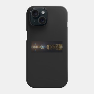 Panoramic City Lights and Water Reflections Phone Case