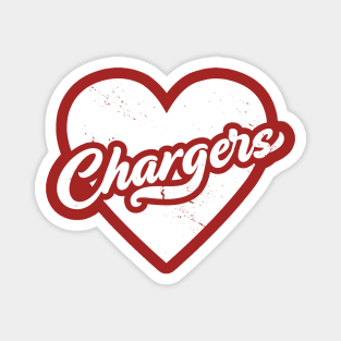 Vintage Chargers School Spirit // High School Football Mascot // Go Chargers Magnet