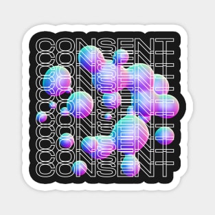 Consent y2k design bubble ver Magnet