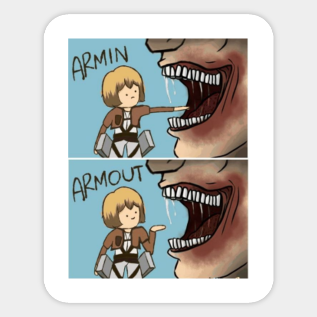 Attack On Titan Funny 5 Armin Arlert Sticker Teepublic