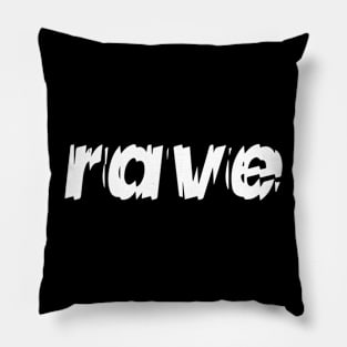 rave distorted logo Pillow