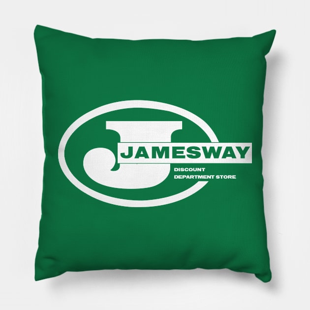 Jamesway Discount Department Store Pillow by Tee Arcade