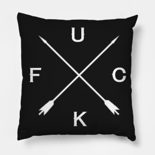 Fuck Crossed Arrow Sign Pillow