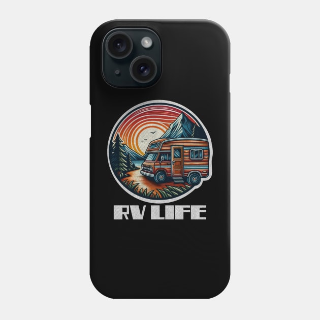 RV Life sunset Phone Case by Tofuvanman