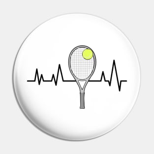 Heartbeat Pulse - Tennis - Racket & Ball Pin