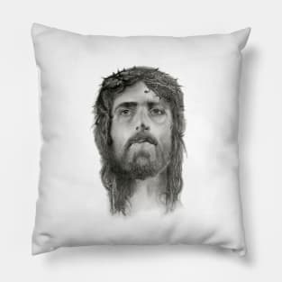 Portrait of Jesus of Nazareth from the Shroud of Turin Pillow