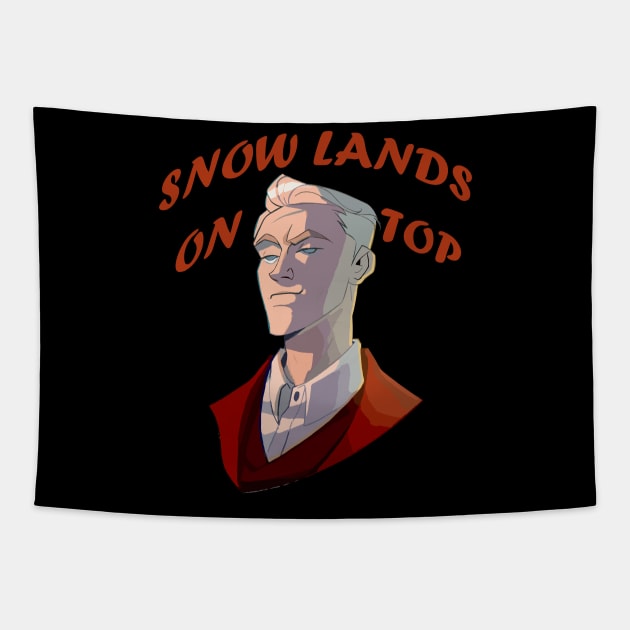 Snow Lands On Top Coriolanus Snow Tapestry by NAM Illustration