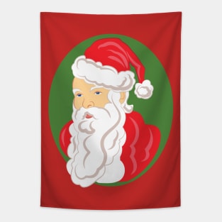 Christmas Santa Claus Cameo Tapestry