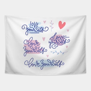 Love Yourself cute Stickers Tapestry