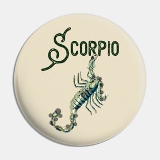 Scorpio ))(( Astrological Sign Zodiac Constellation Design Pin