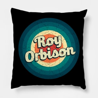 Graphic Roy Name Retro Vintage Circle Pillow