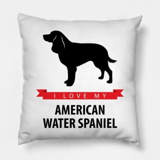 I Love My American Water Spaniel Pillow