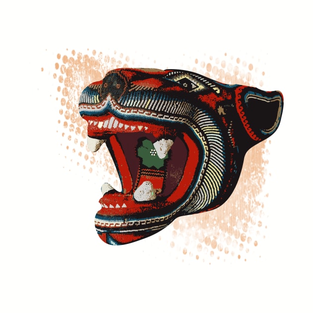 Balam jaguar huichol style illustration by bernardojbp