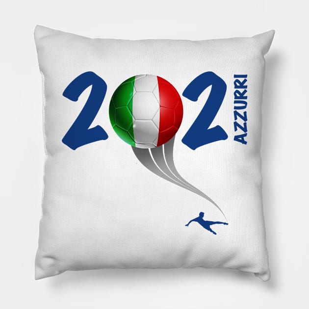 Italy Euro Soccer 2021 Pillow by DesignOfNations