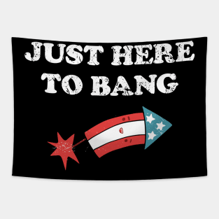 4th Of July 2021 Just Here To Bang Funny Tapestry