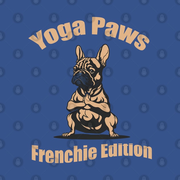 French bulldog in yoga pose, frenchie dog, yoga and french bulldog lovers by Collagedream