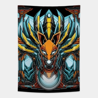 Mechanized Nine Tailed Fox Tapestry