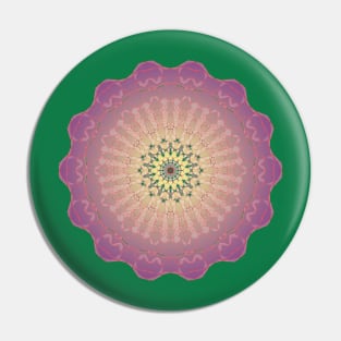 Peculiar Floral Pattern -purple Voilet mandala design - Regenbogenfarben Pin