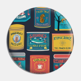 Vintage Canned Goods - fun design by Cecca Designs Pin