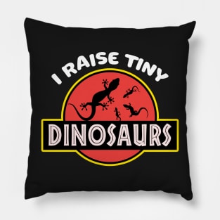 Lizard Gift I Raise Tiny Dinosaurs  bearded dragon Pillow