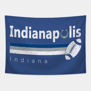 Vintage Indianapolis Football Retro Indiana At Sunday Game day Tapestry