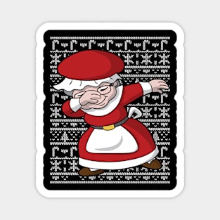 Dabbing Mrs Claus Ugly Christmas Sweater Magnet