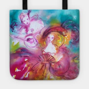 PIERROT AND ARLECCHINA Venetian Carnival Masks Tote