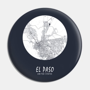 El Paso, USA City Map - Full Moon Pin