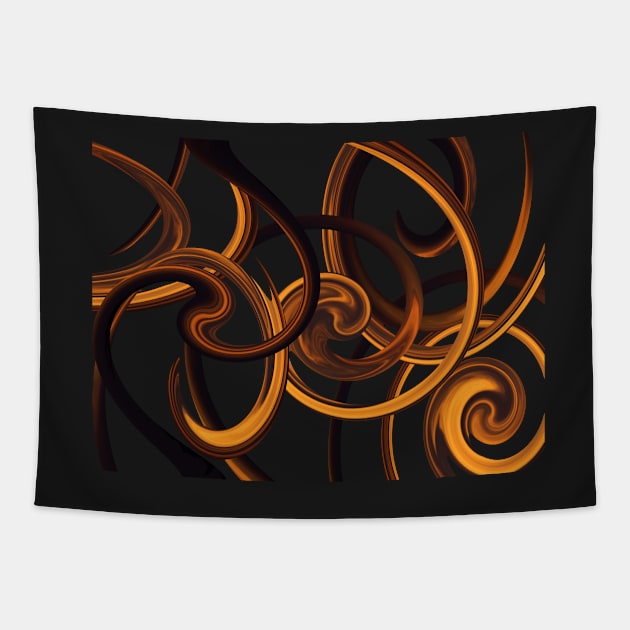 Amber Swirls Tapestry by Whisperingpeaks