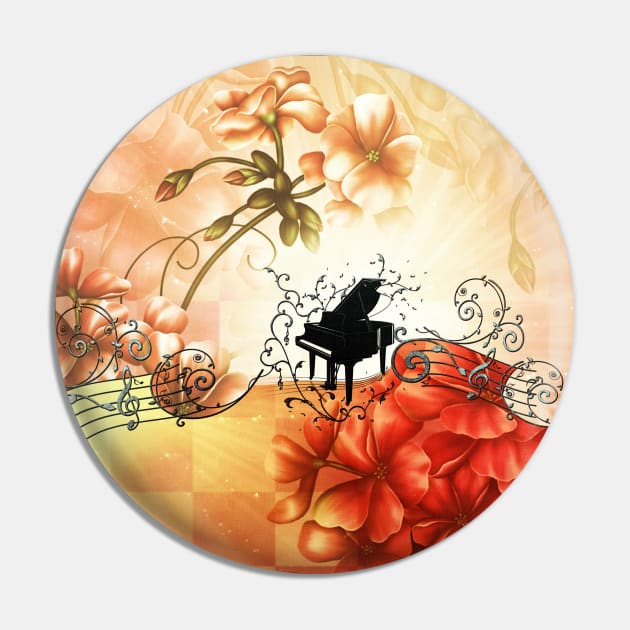 Wonderful flowers with piano and key notes Pin by Nicky2342