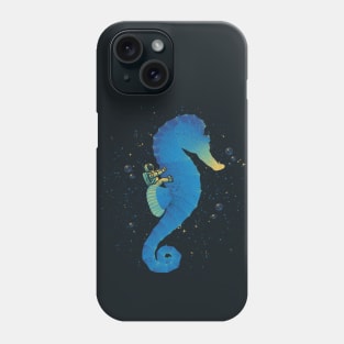 Riding a Sea Horse Astronaut by Tobe Fonseca Phone Case