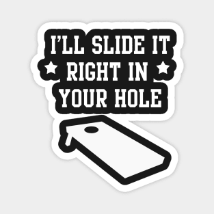 Corn Hole Bean Bag Toss Funny Design Magnet