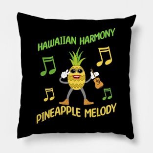 Hawaiian Harmony Pineapple Melody - Hawaiian Music Pillow