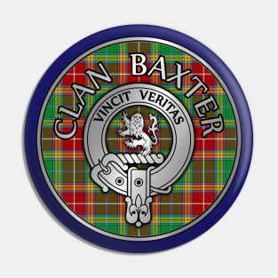 Clan Baxter Crest & Tartan Pin