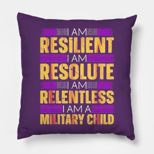 I am a military kid Pillow