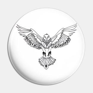 Monochrome Eagle Pin