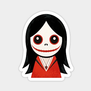 Japanese Horror Doll Kuchisake-Onna Creepy Cute Magnet