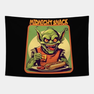 Goblin eat hotdog Tapestry