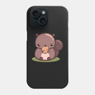 Cute squirrel with pancake Phone Case