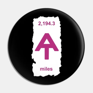 Appalachian Trail white blaze with 2022 mileage Pin