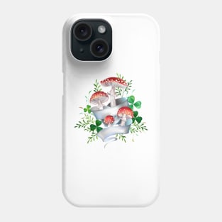 Fly Agaric with White Ribbon Phone Case