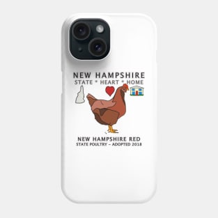 New Hampshire - Red Hen - State, Heart, Home - state symbols Phone Case