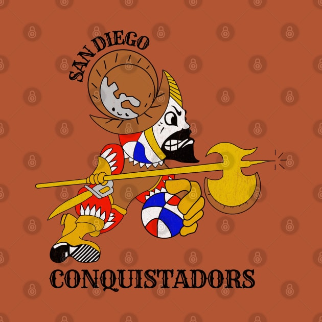 Defunct San Diego Conquistadors ABA Basketball by LocalZonly