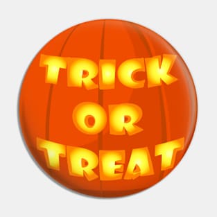 Trick or Treat Halloween Pumpkin Pin