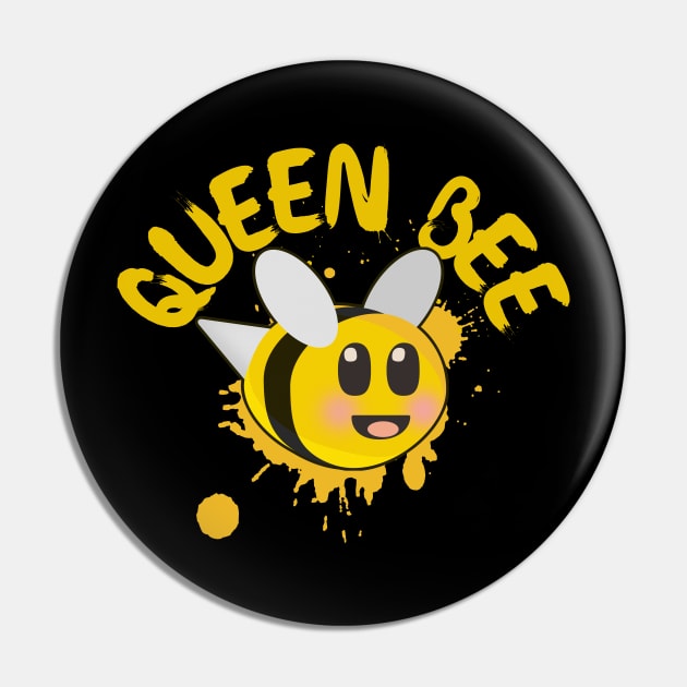 Queen Bee - Bee Lover Design Pin by DankFutura