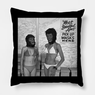 Planet Of The Apes Beauty Contest, Center City California 1973 Pillow