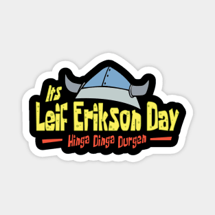 Spongebob Squarepants Happy Leif Erikson Day Magnet