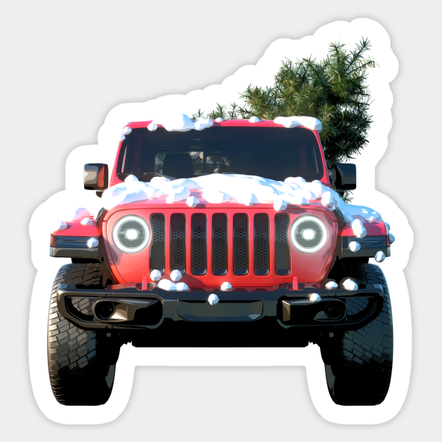 Christmas Tree Gladiator Jeep Gladiator Sticker Teepublic