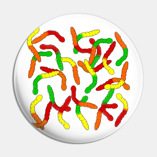 Gummy Worms Pin by DiaperedFancy