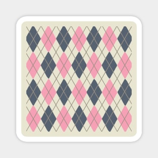 Argyle Pattern (PINK) Magnet